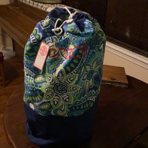 New  green and blue laundry bag monogrammed Grace